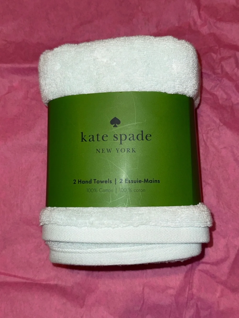 kate spade Cotton Hand Towels - Light Turquoise